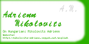 adrienn mikolovits business card